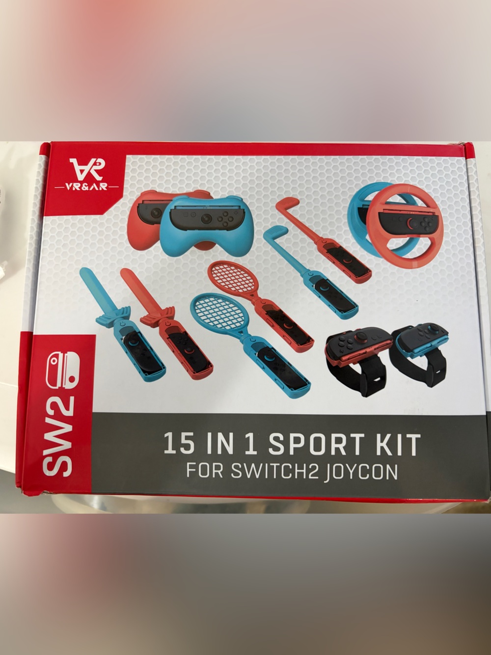 15-in-1 Sport Kit for Switch Joy-Con in Red & Blue